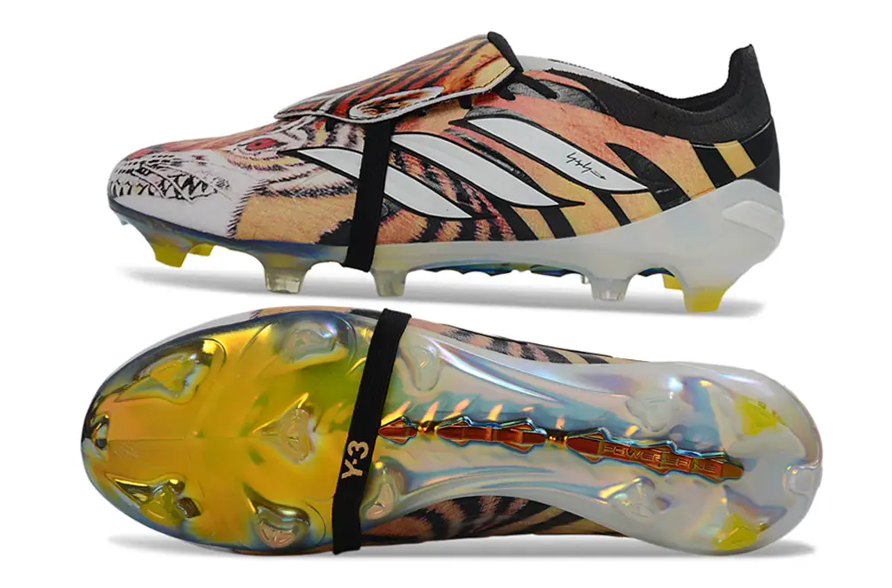 Back view of Adidas Predator 26 Elite FG soccer cleats with Y-3 design