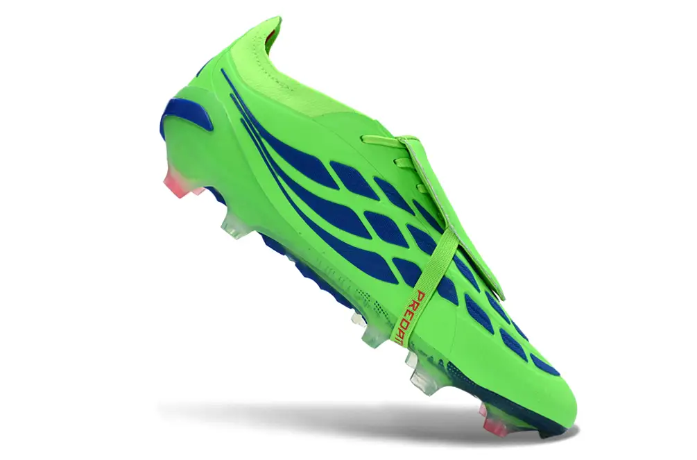 Close-up view of Adidas Predator 26 Elite Tongue FG soccer cleats with advanced technology features