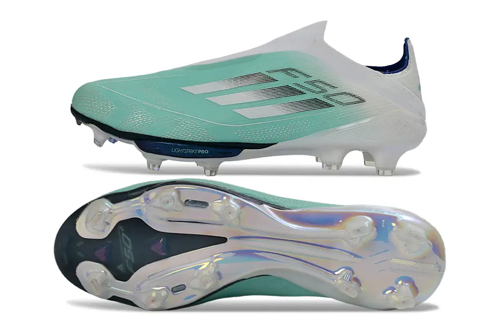 Back view of Adidas F50+ Elite Firm Ground Laceless Football Boots