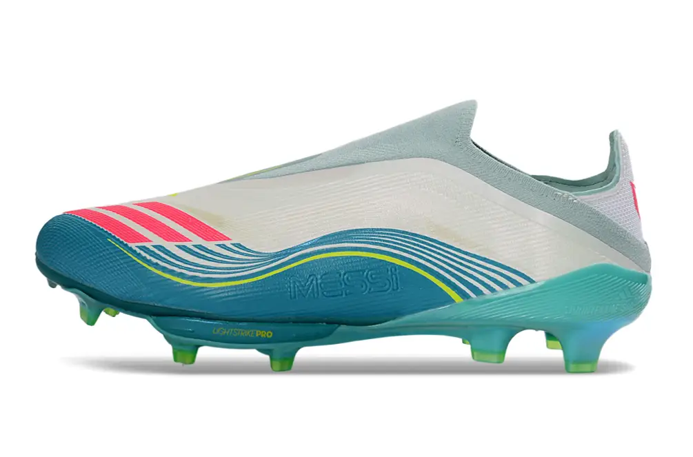 Adidas F50+ Elite Firm Ground Football Boots Laceless Messi Edition