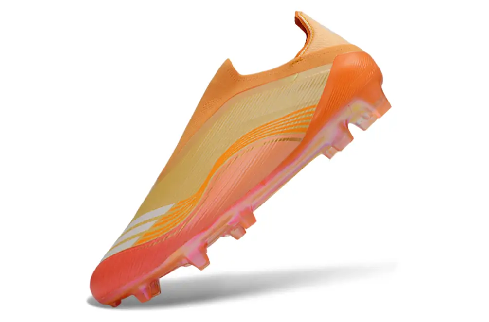 Close-up of Adidas F50 Elite Laceless Firm Ground Football Boot, Designed by Lionel Messi