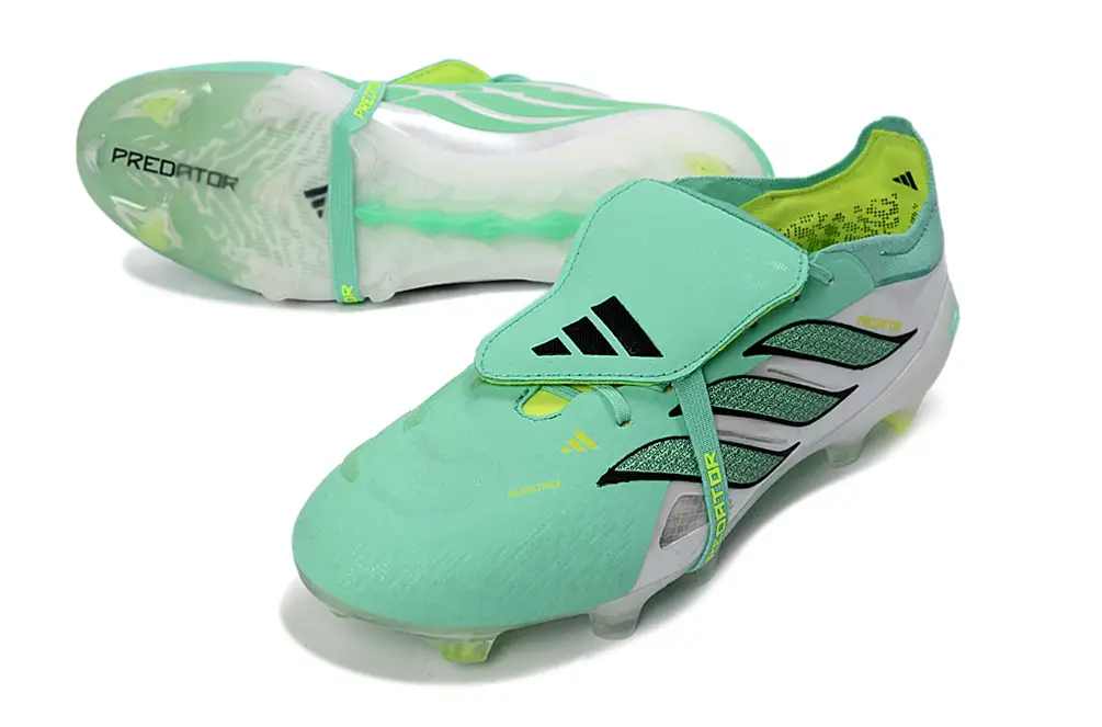 Side view of Adidas Predator 26 Elite Tongue FG soccer cleats, engineered for elite performance