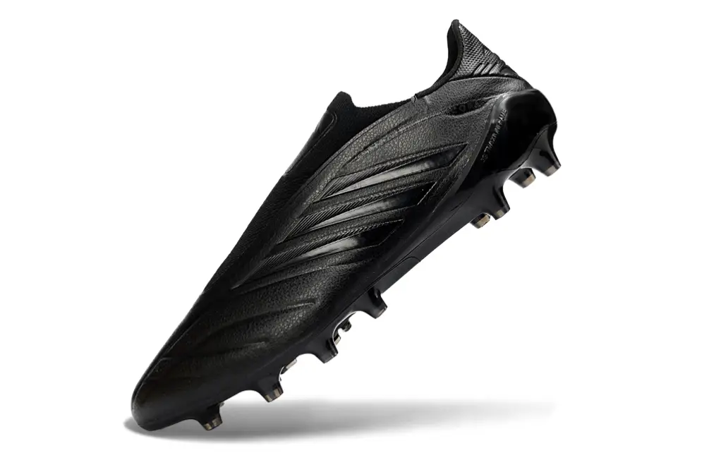 Close-up of Adidas Copa Pure IV Elite Laceless FG football boots with innovative technology