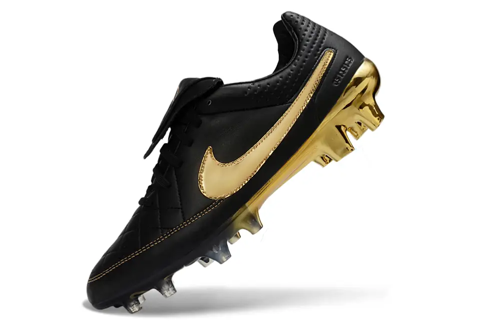 Close-up of Nike Tiempo Legend 10 Elite Football Boots Touch of Gold