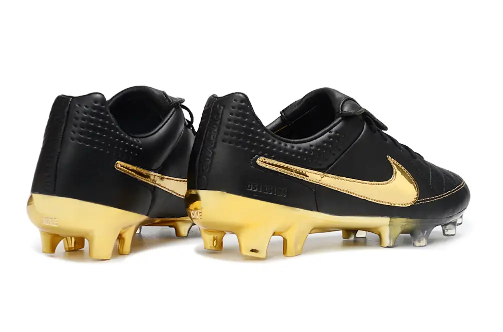 Side view of Nike Tiempo Legend 10 Elite Football Boots with Touch of Gold 