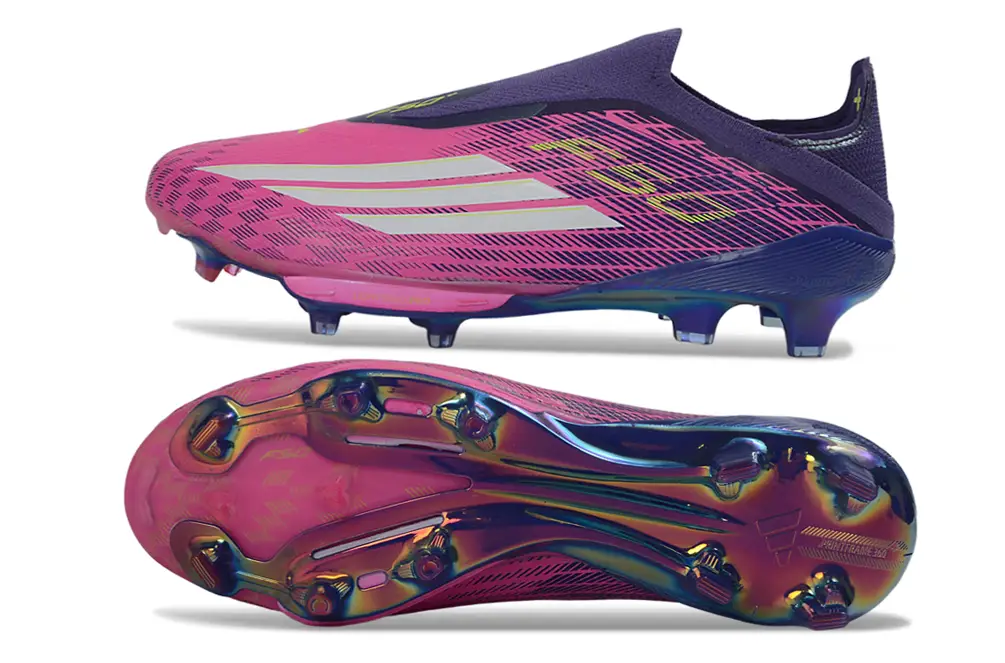 Laceless design of Adidas F50+ Elite FG football boot