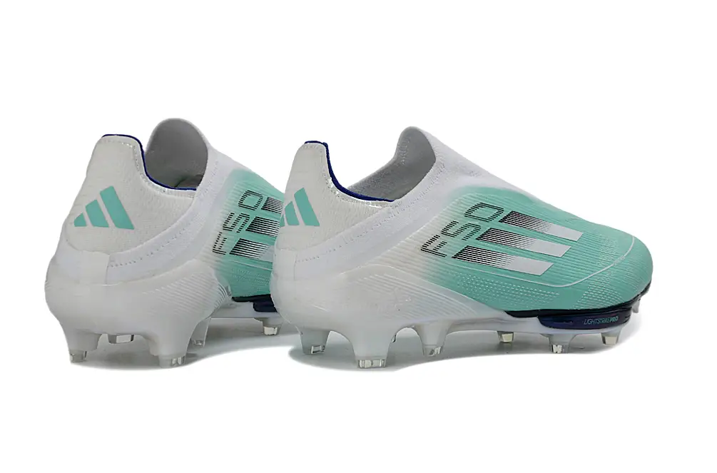 Detailed view of Adidas F50+ Elite Firm Ground Laceless Football Boots