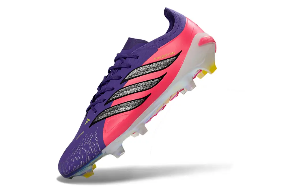 Close-up of Adidas Predator 26 Elite FG Soccer Cleats with Innovative Design Elements