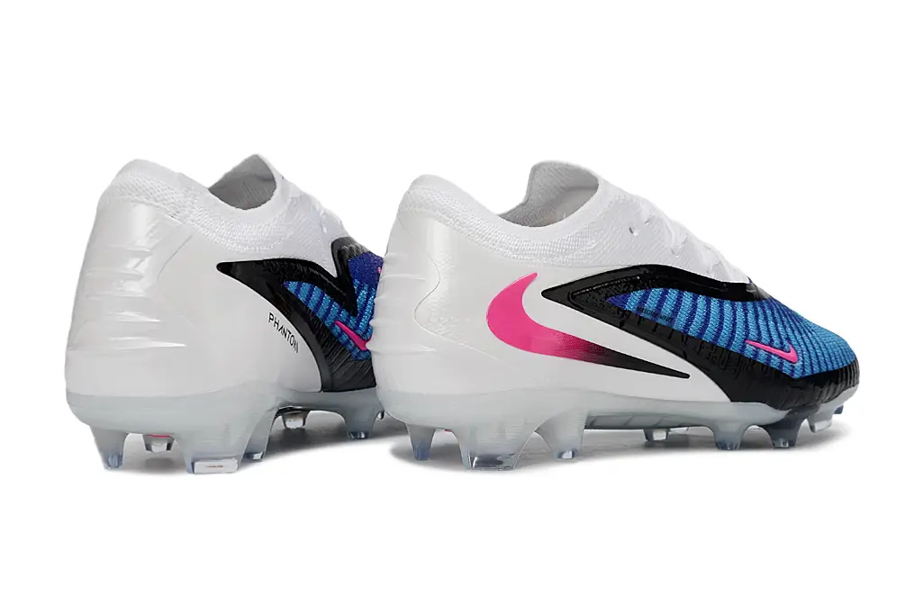 Nike Phantom 6 Elite FG soccer cleat from different angles, demonstrating stability and traction